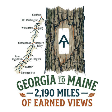 Appalachian Trail T-Shirt — Georgia to Maine, on Foot