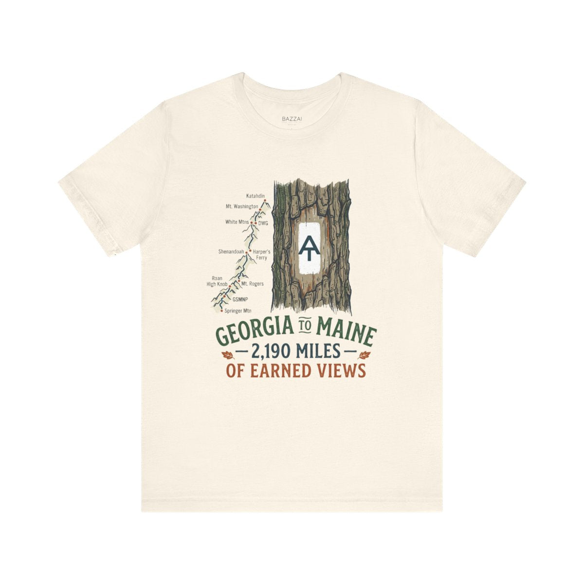 Appalachian Trail T-Shirt — Georgia to Maine, on Foot — trail t-shirt design