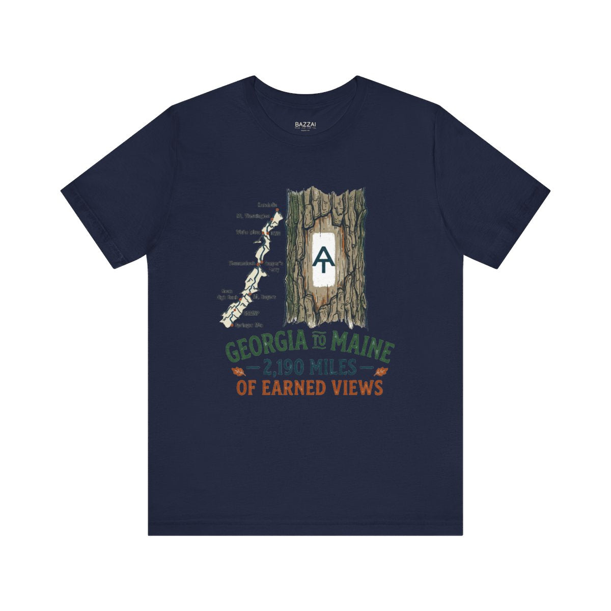 Appalachian Trail T-Shirt — Georgia to Maine, on Foot — trail t-shirt design