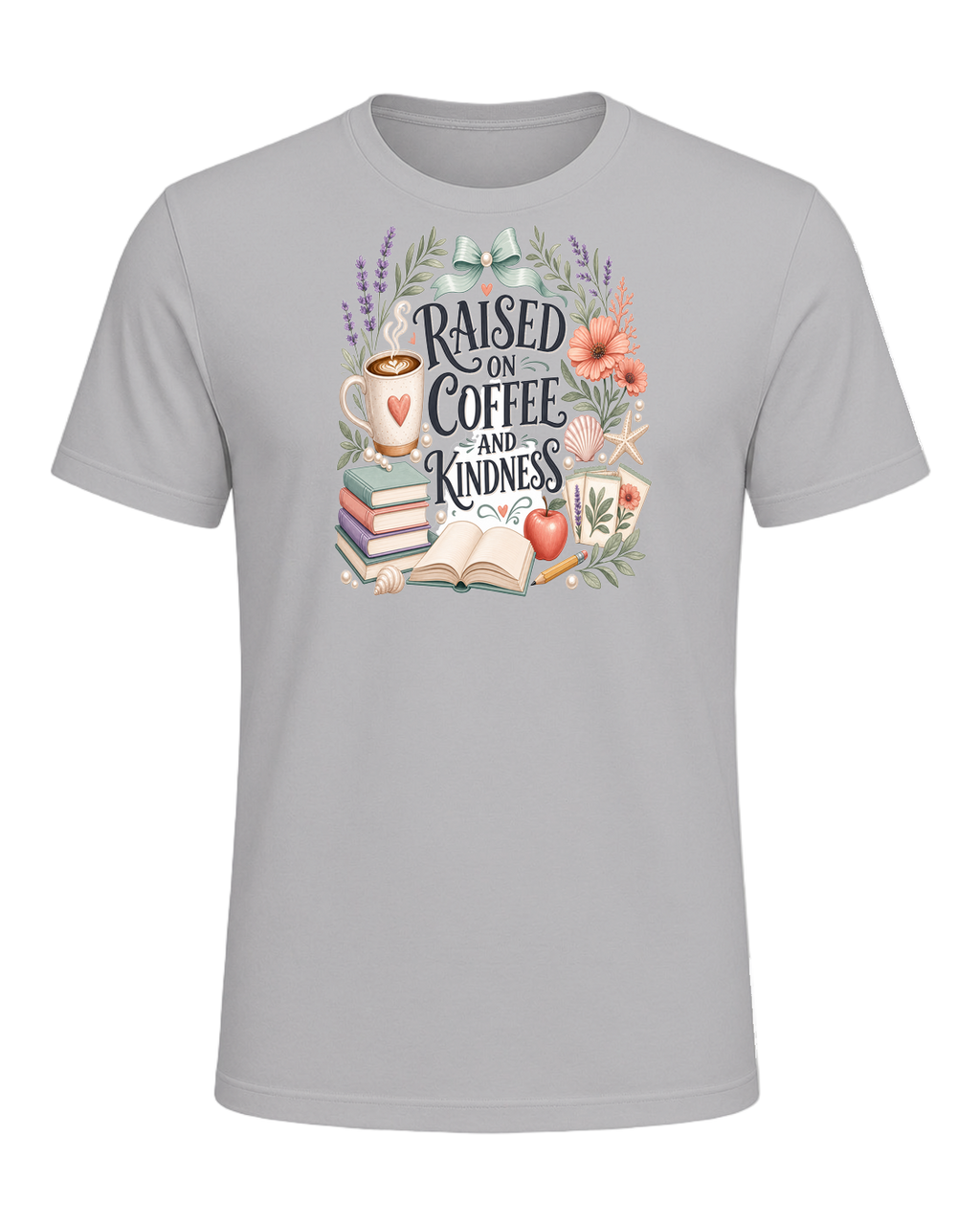 RAISED ON COFFEE AND KINDNESS — Athletic Heather