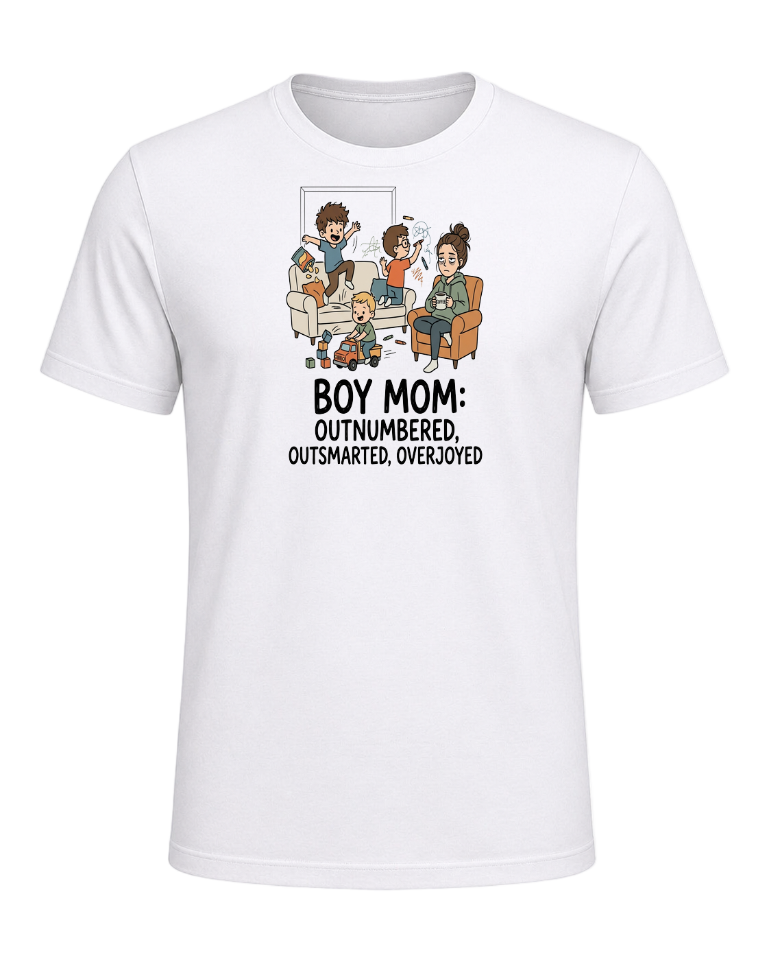 Boy Mom Humor — White