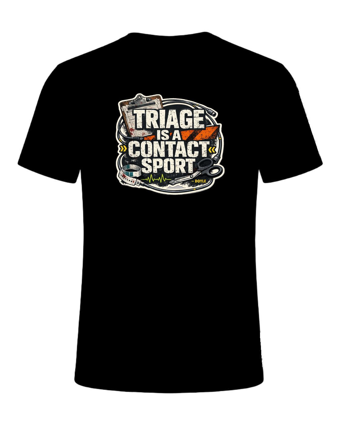 Triage Is A Contact Sport Tee — Black