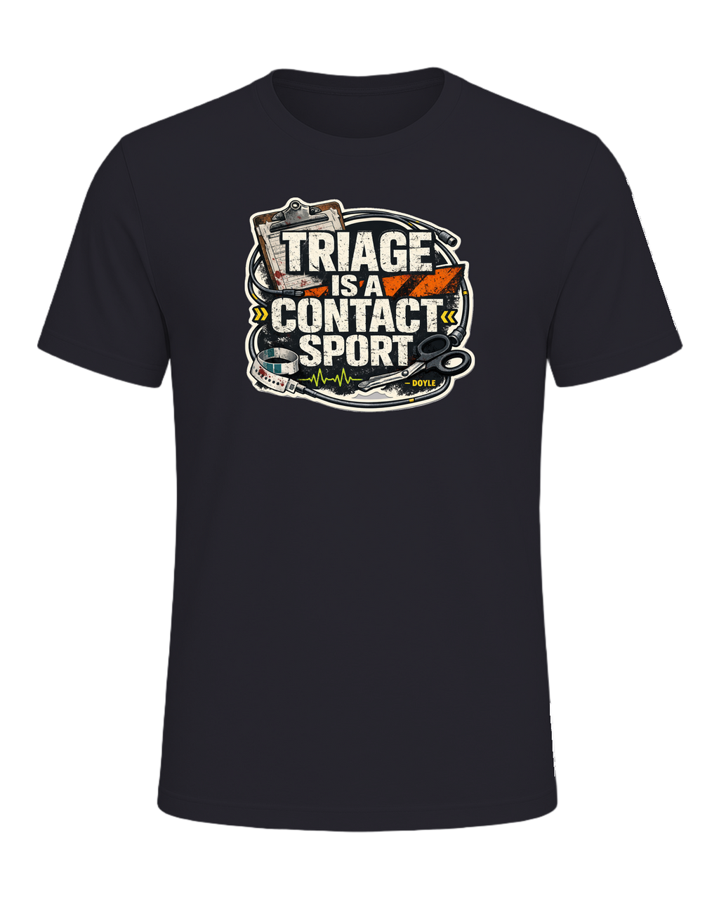 Triage Is A Contact Sport Tee — Dark Grey