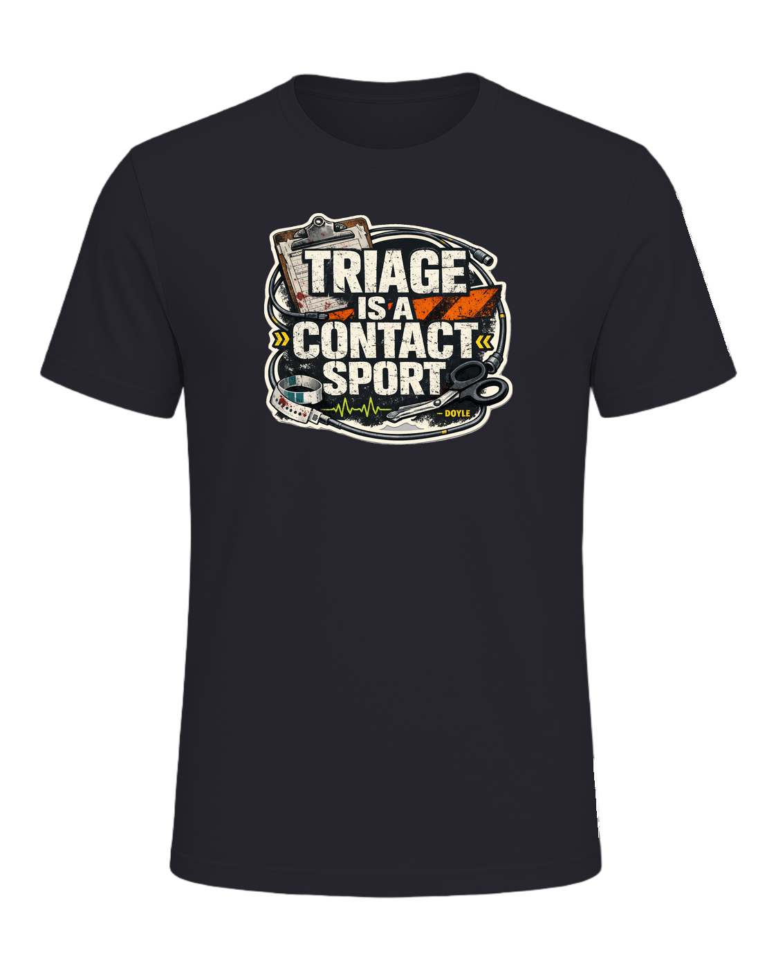 Triage Is A Contact Sport Tee — Dark Grey