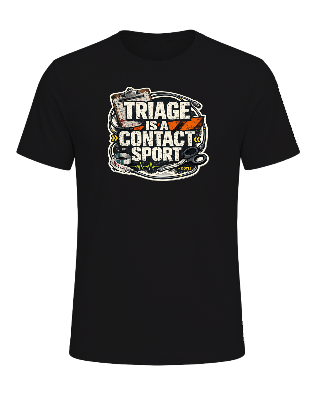 Triage Is A Contact Sport Tee — Dark Grey Heather