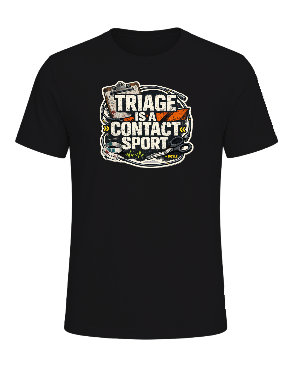 Triage Is A Contact Sport Tee — Dark Grey Heather