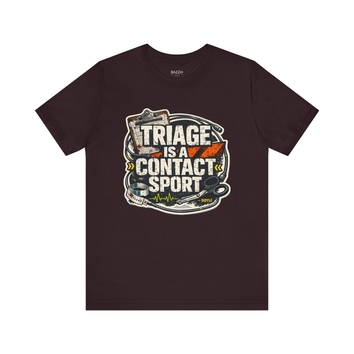 ER Nurse T-Shirt — Triage Is a Contact Sport — t-shirt design by Hank