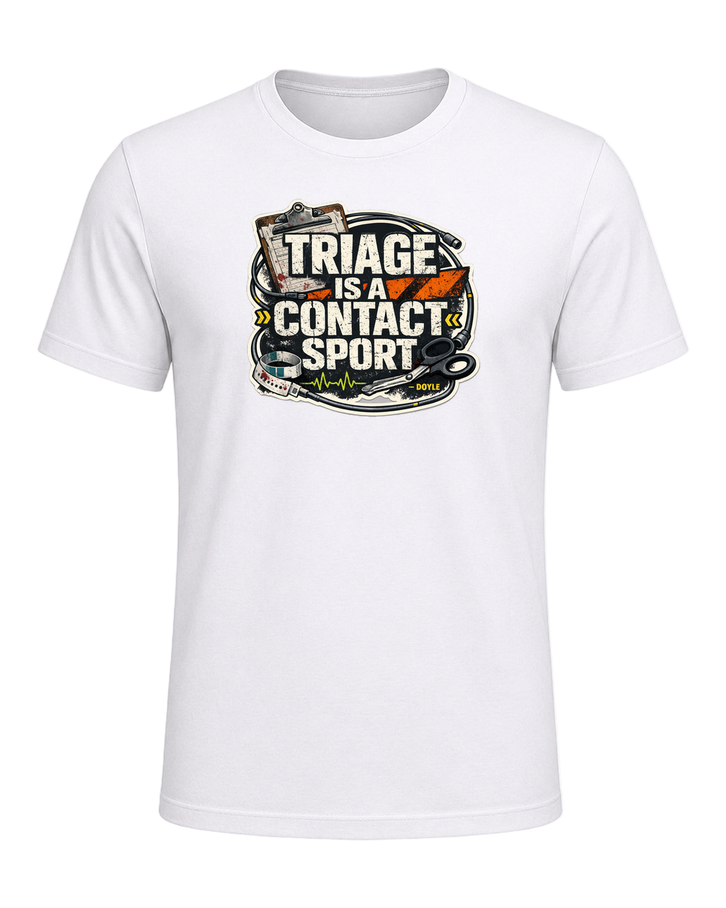 Triage Is A Contact Sport Tee — White