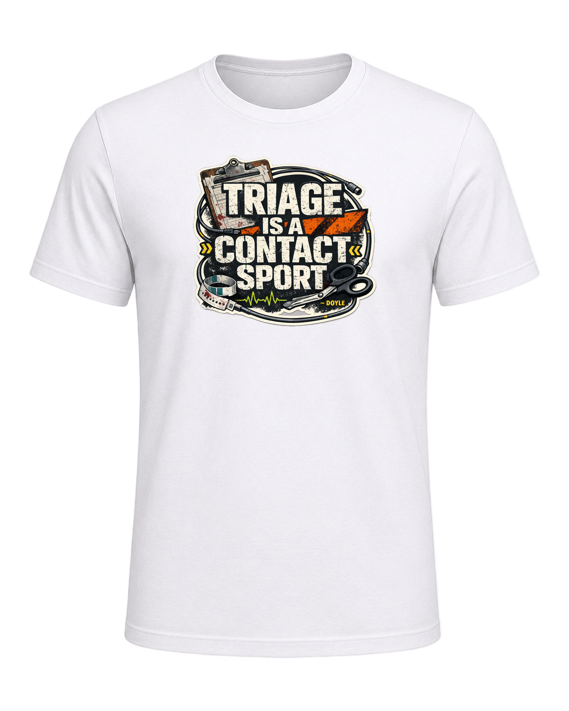 Triage Is A Contact Sport Tee — White