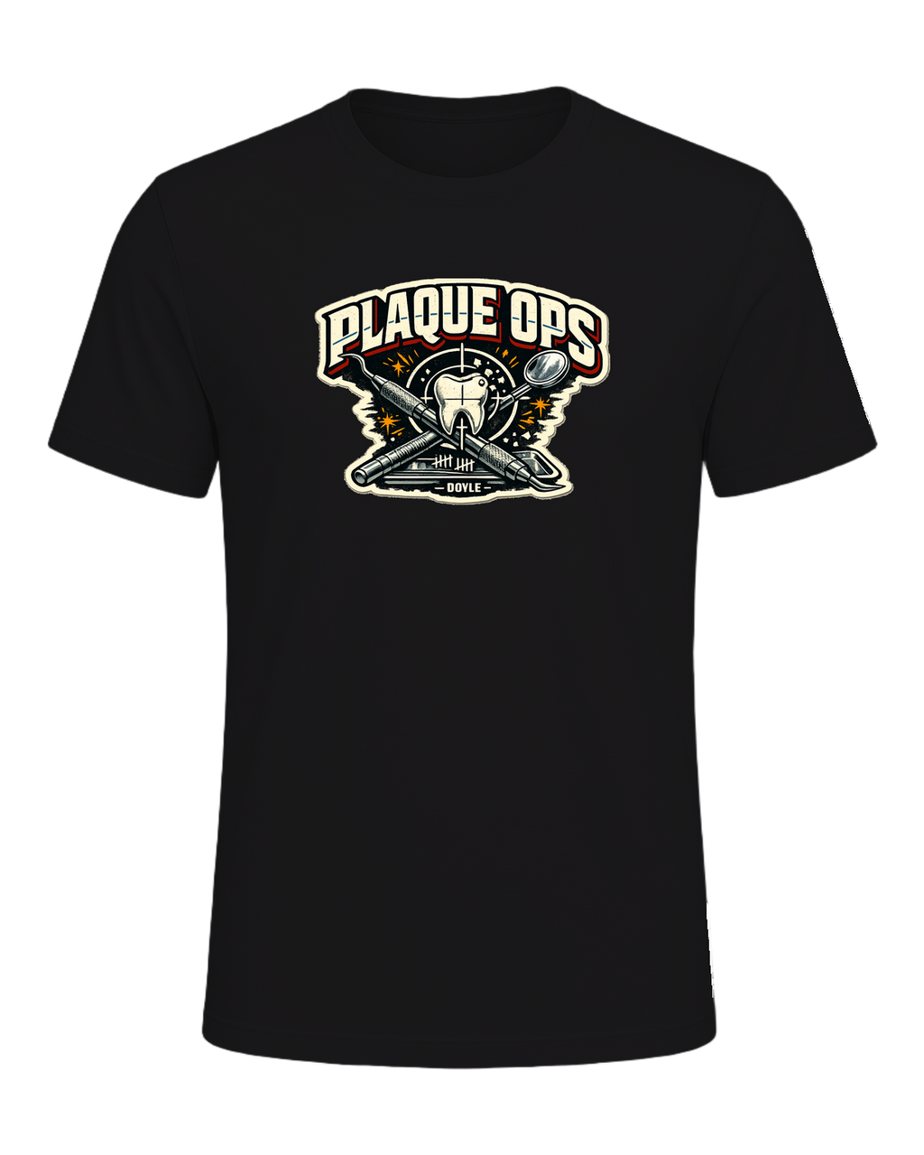 Plaque Ops Tee — Dark Grey Heather