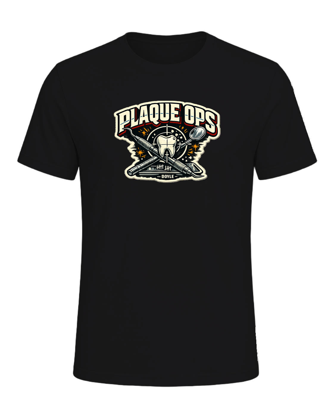 Plaque Ops Tee — Dark Grey Heather