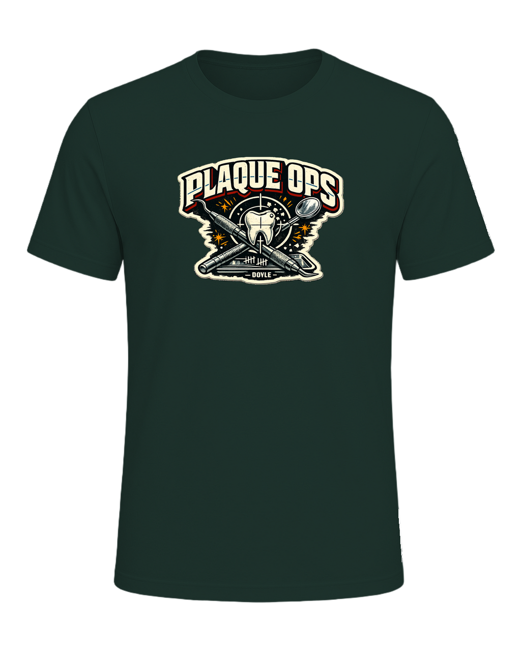 Plaque Ops Tee — Forest