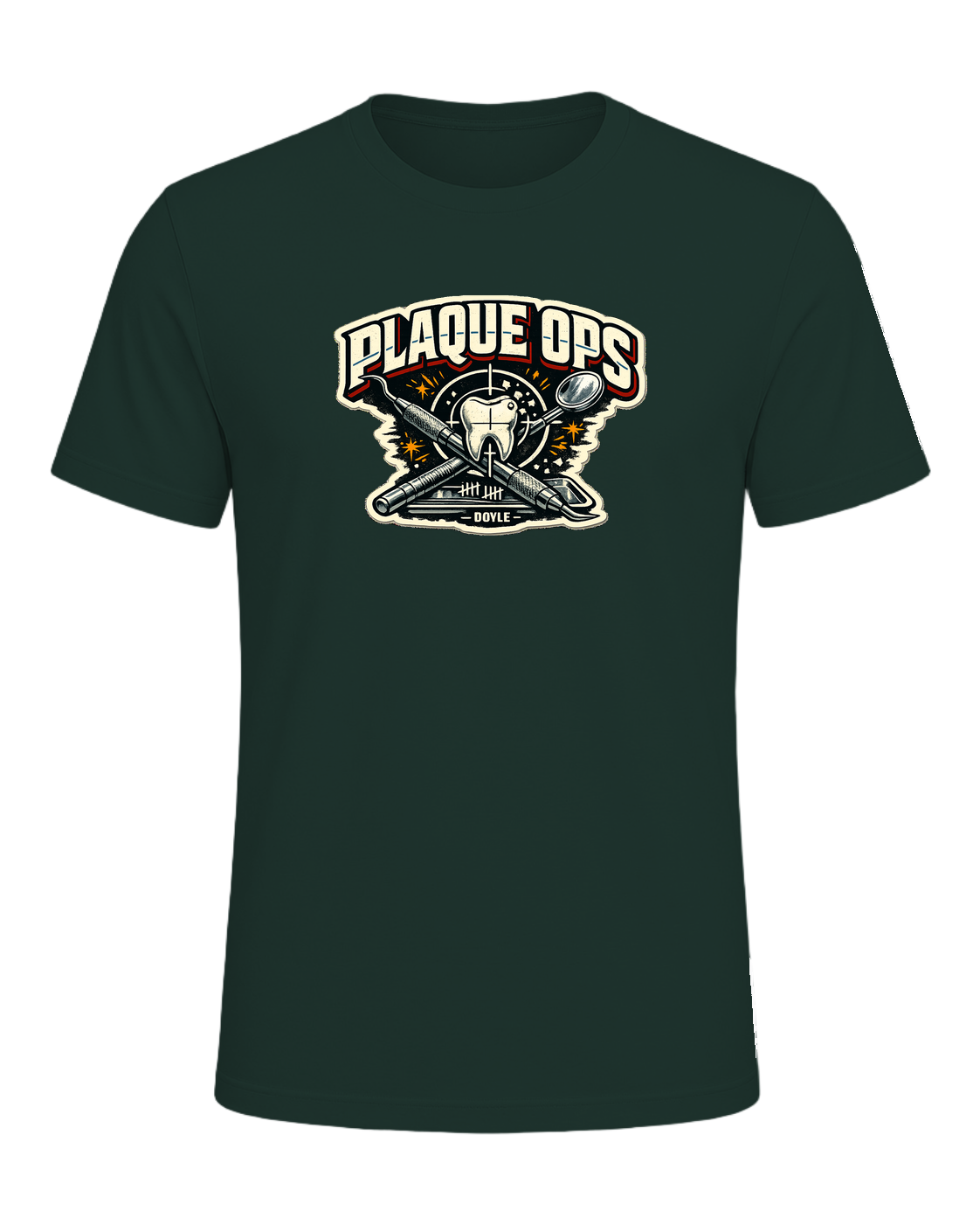 Plaque Ops Tee — Forest