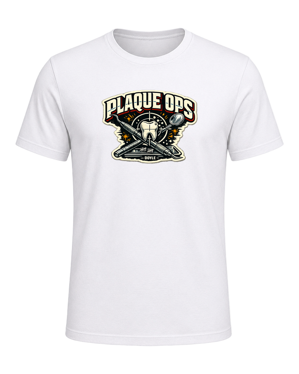 Plaque Ops Tee — White