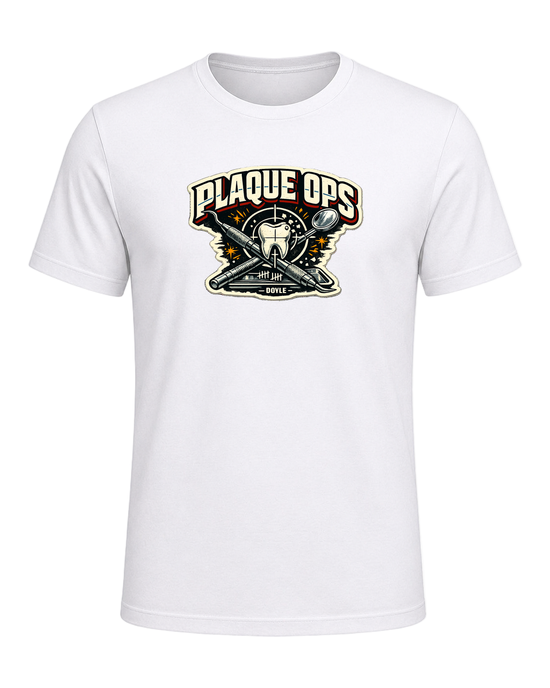 Plaque Ops Tee — White