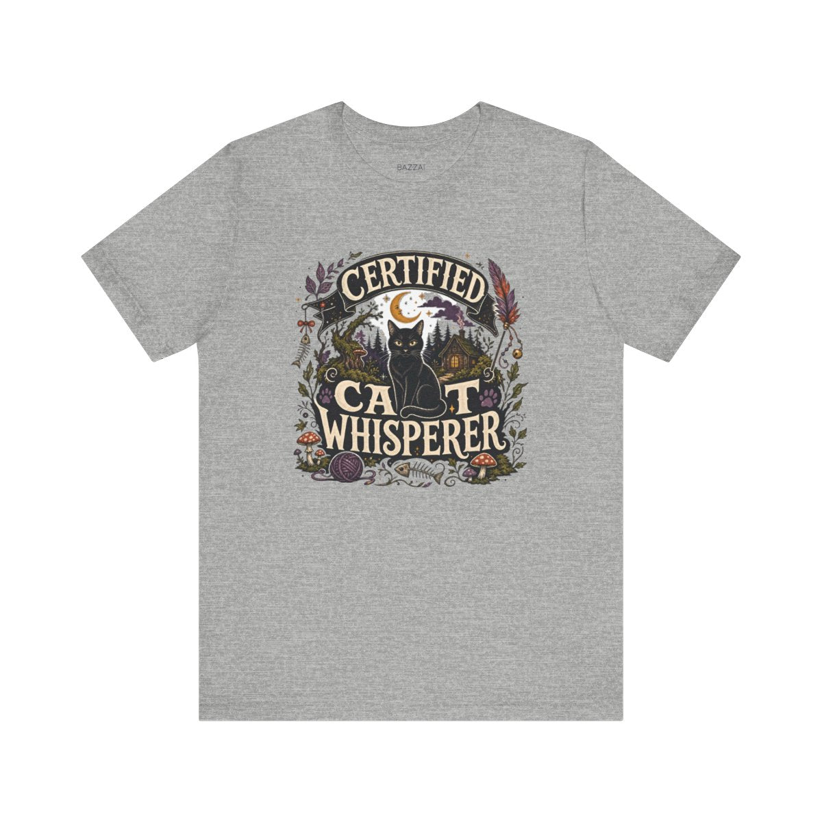 Cat Lover Gift T-Shirt — Certified Cat Whisperer — t-shirt design