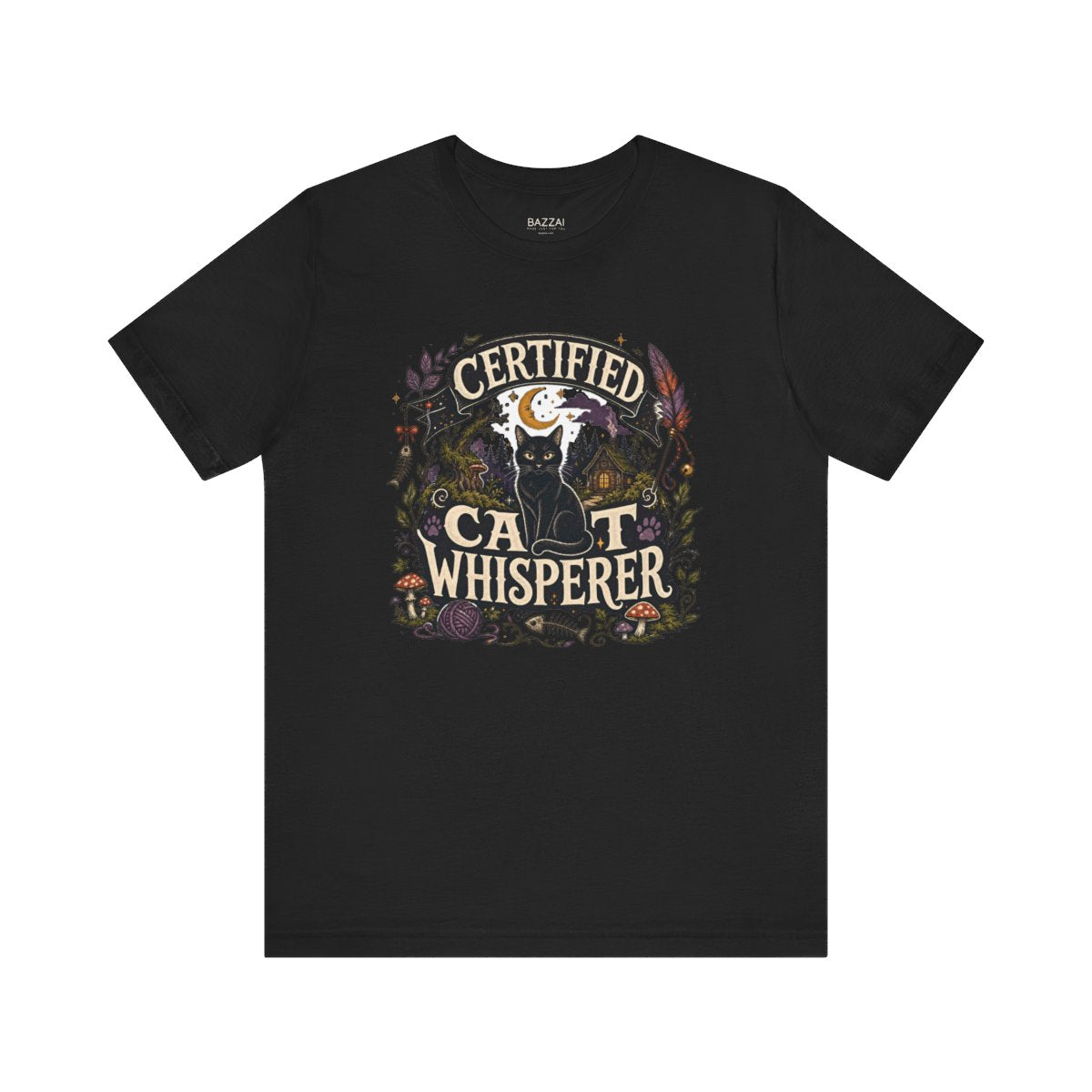 Cat Lover Gift T-Shirt — Certified Cat Whisperer — t-shirt design
