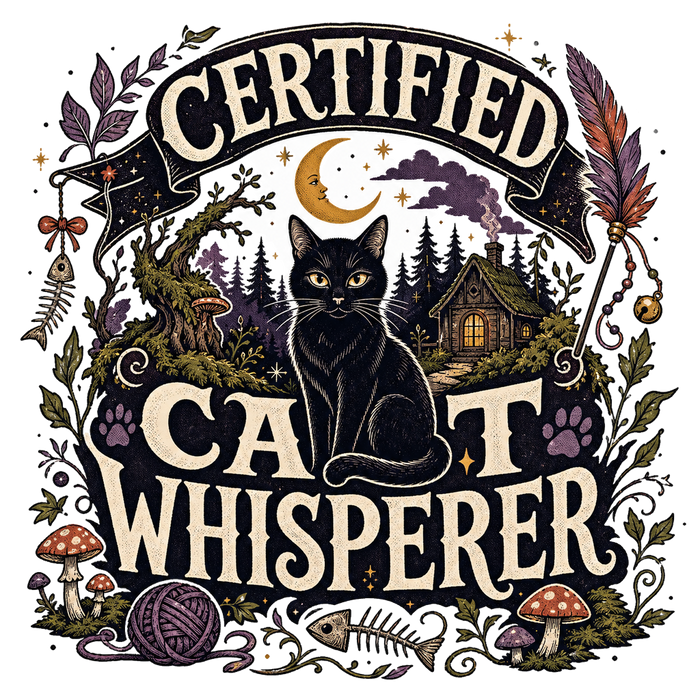 CERTIFIED CAT WHISPERER (DARK COZY STYLE)