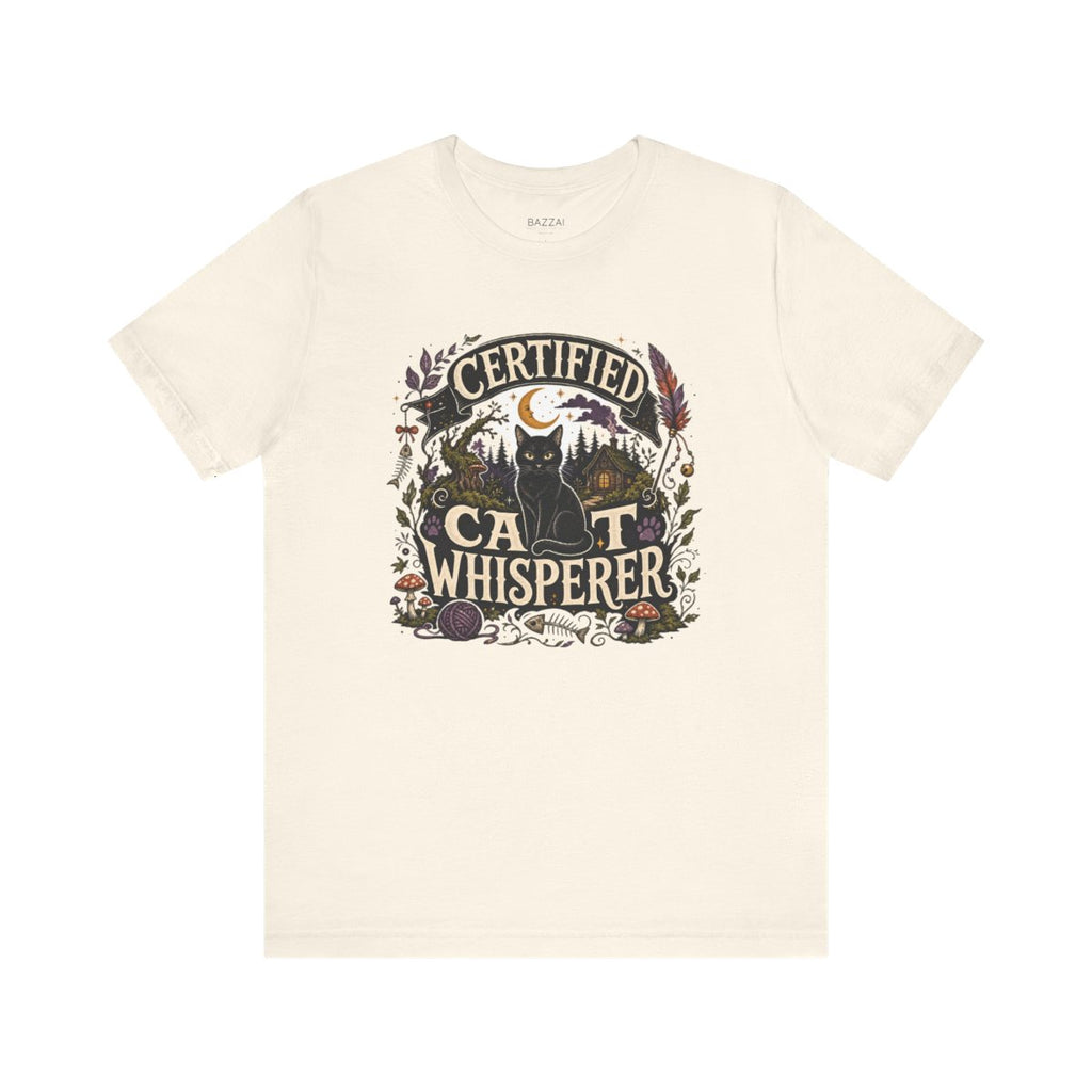 Cat Lover Gift T-Shirt — Certified Cat Whisperer — t-shirt design