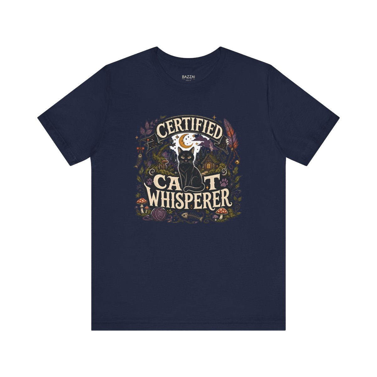 Cat Lover Gift T-Shirt — Certified Cat Whisperer — t-shirt design