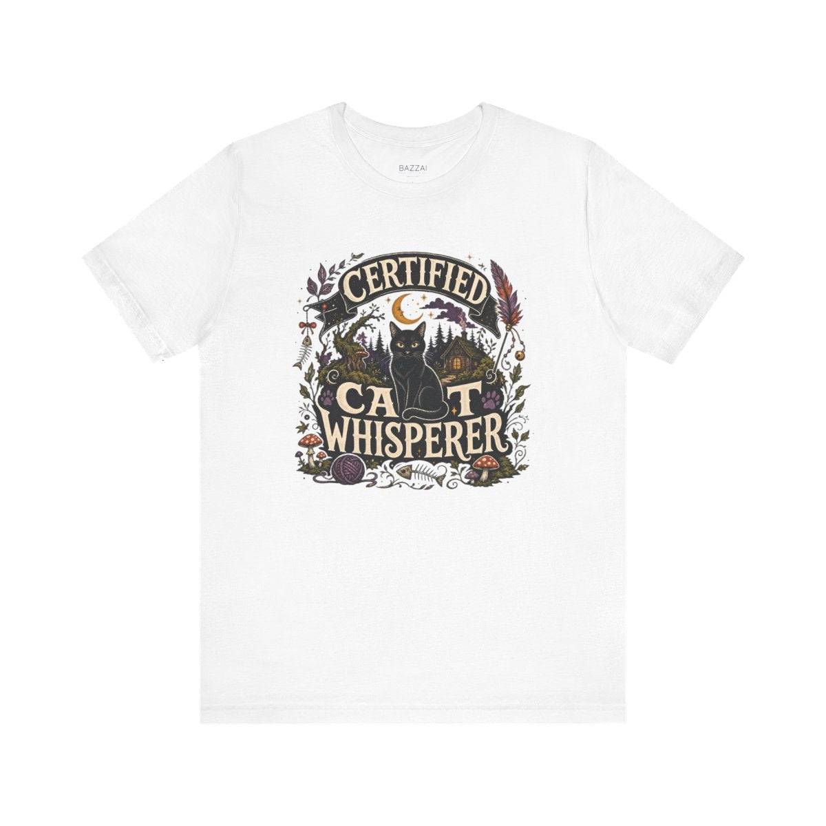 Cat Lover Gift T-Shirt — Certified Cat Whisperer — t-shirt design