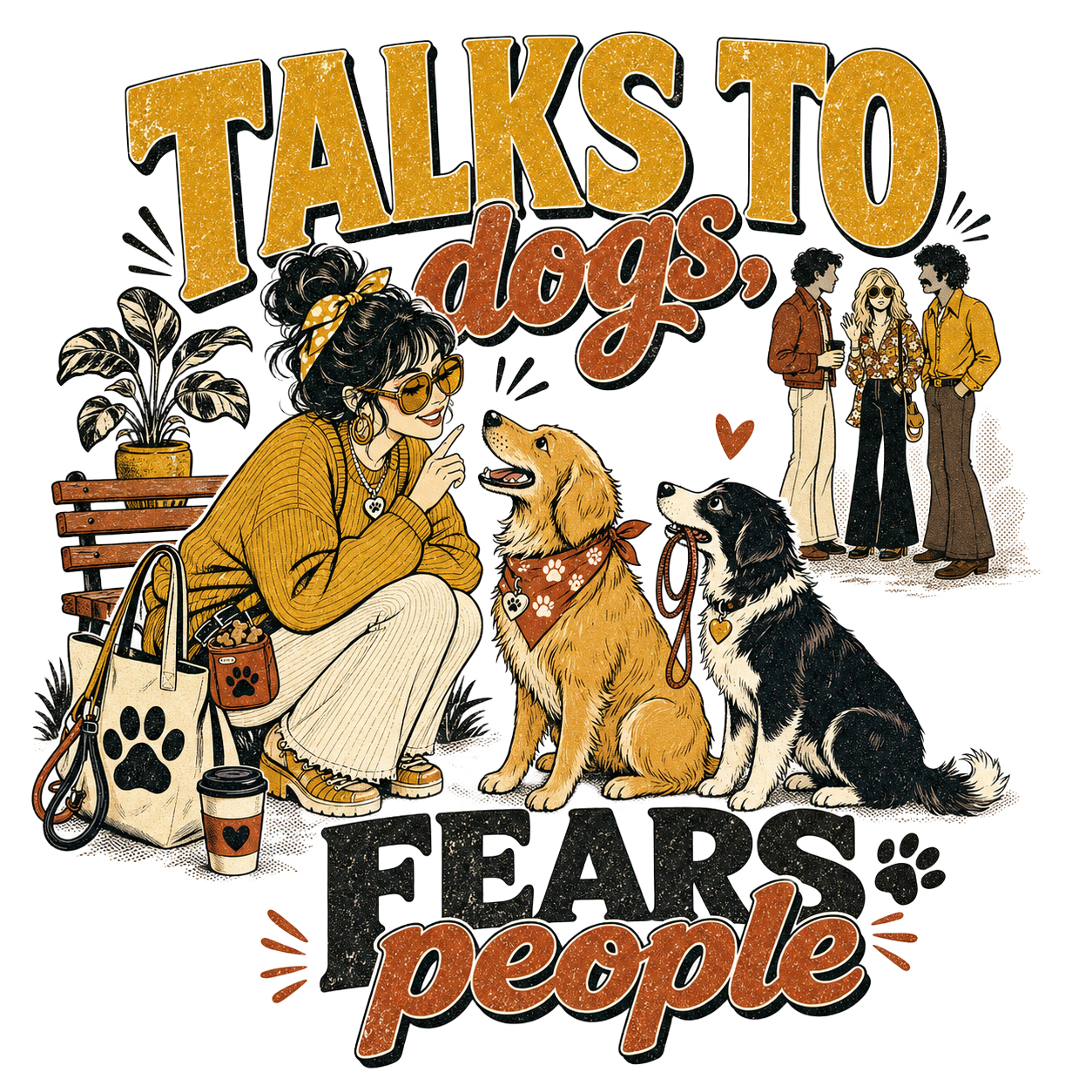 Talks to dogs, fears people