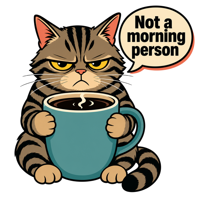 NOT A MORNING PERSON (Grumpy Cat)