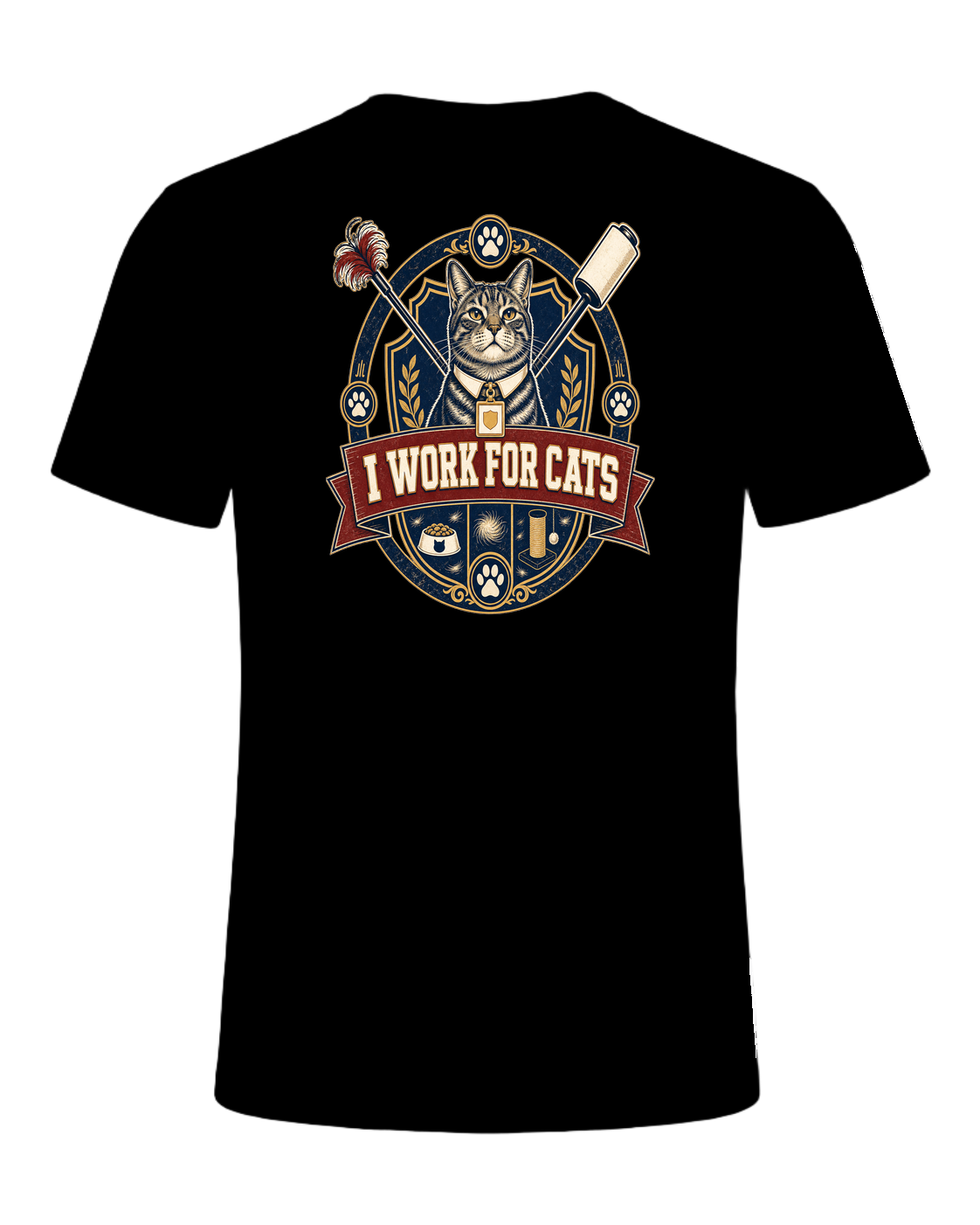 I WORK FOR CATS — Black