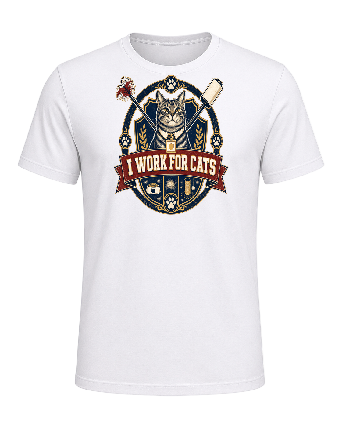 I WORK FOR CATS — White