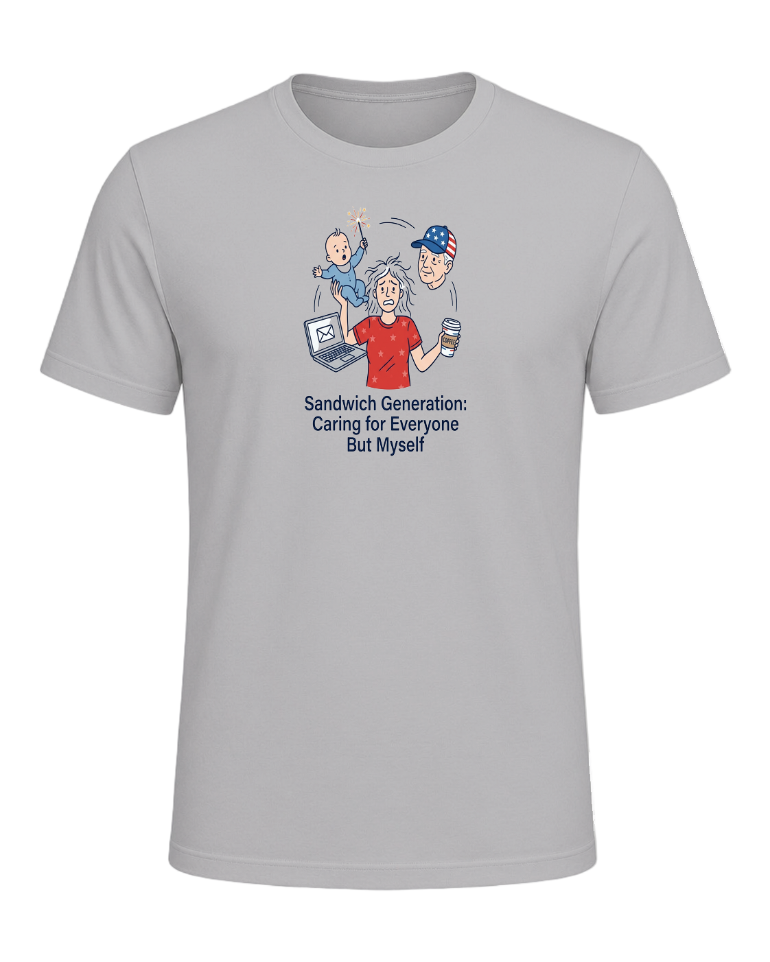 Sandwich Generation Humor — Athletic Heather
