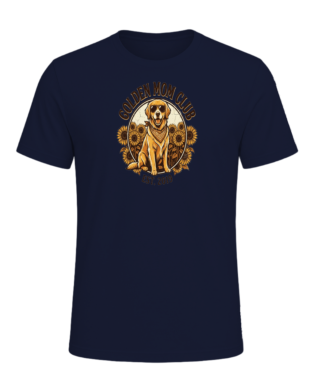 Golden Retriever Mom — Navy