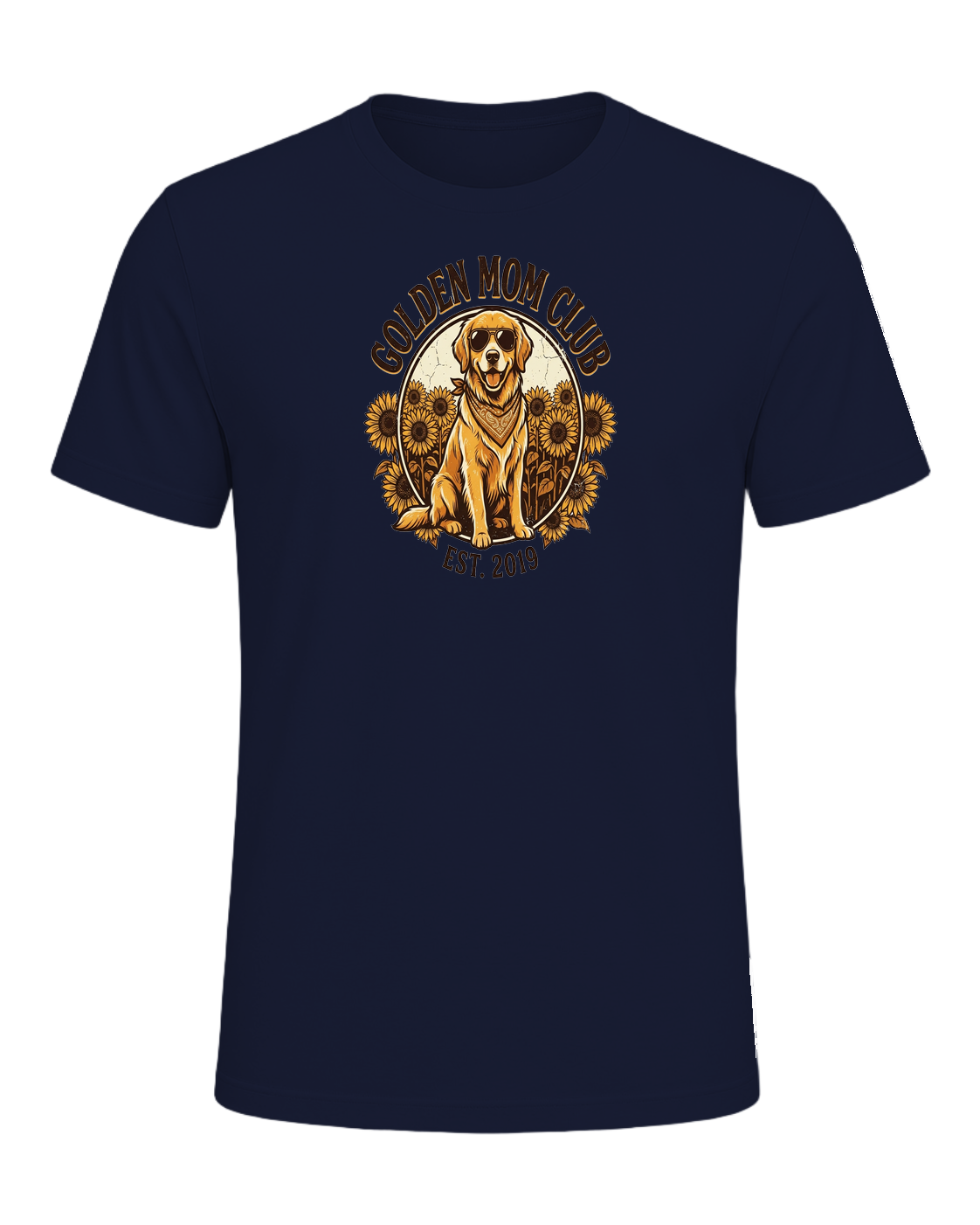 Golden Retriever Mom — Navy