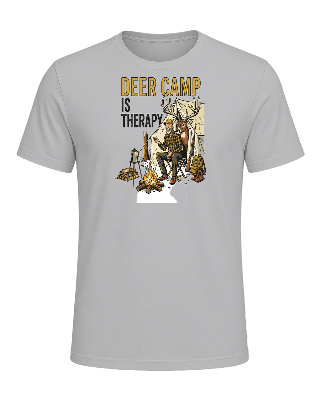 DEER CAMP IS THERAPY — Athletic Heather