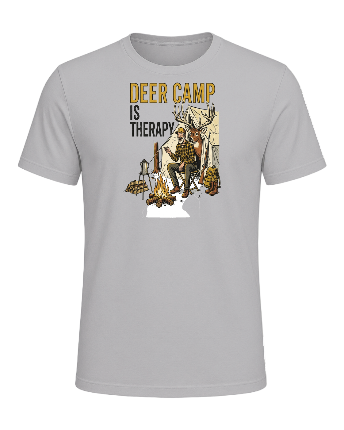 DEER CAMP IS THERAPY — Athletic Heather