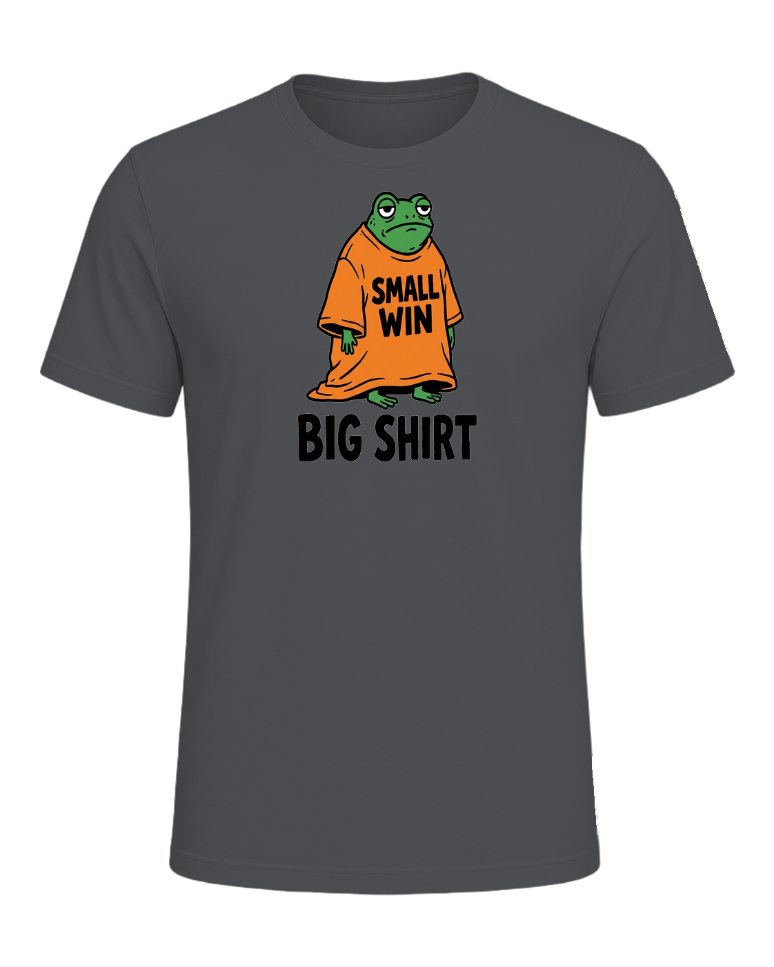 SMALL WIN BIG SHIRT — Asphalt