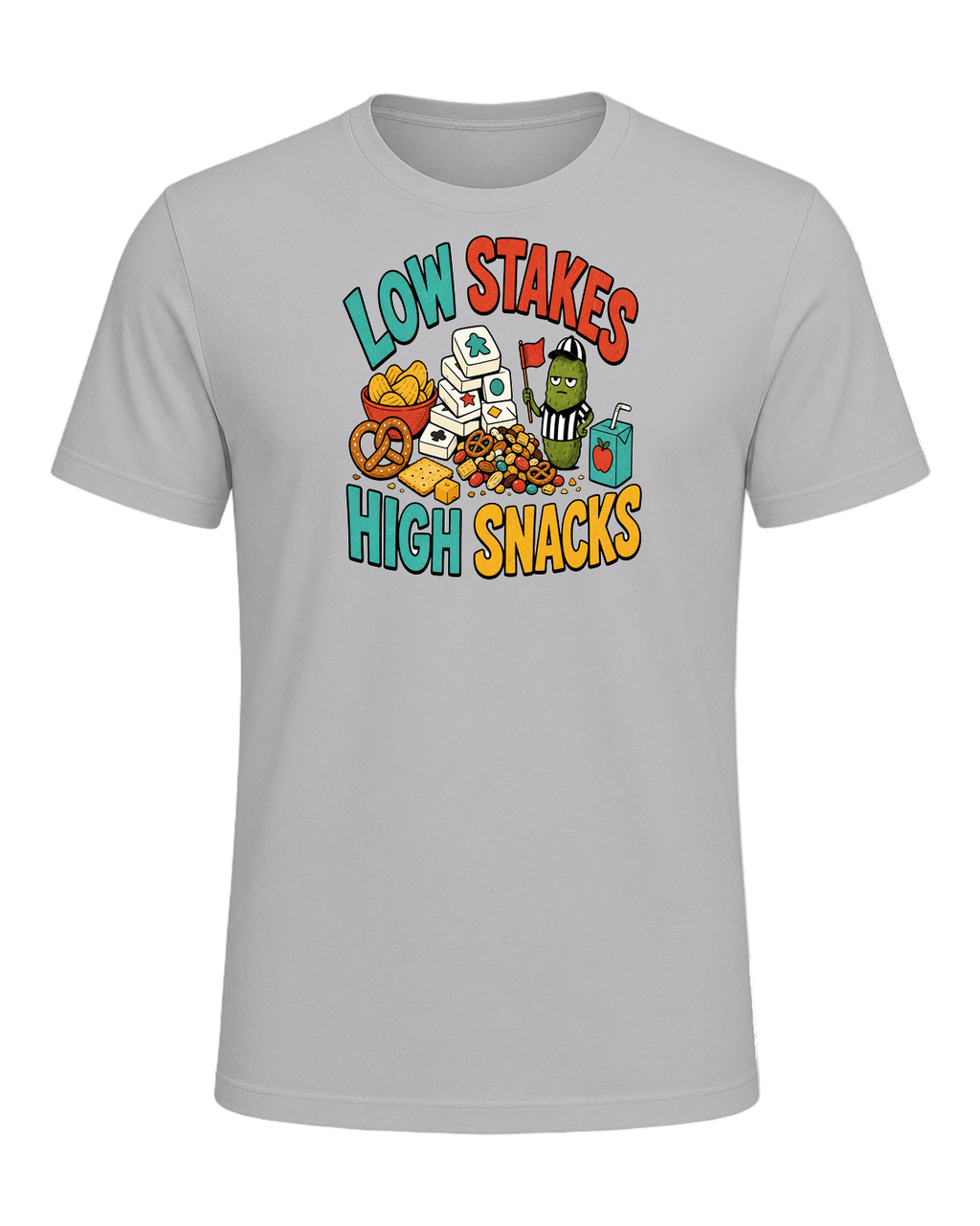 LOW STAKES HIGH SNACKS — Athletic Heather