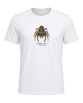 Jumping Spider Close-up Art — White