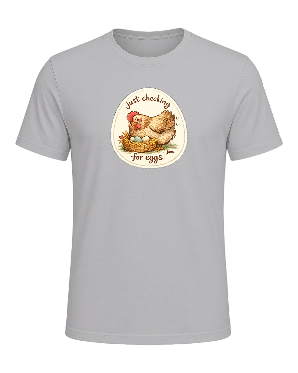 Just Checking For Eggs Tee — Athletic Heather