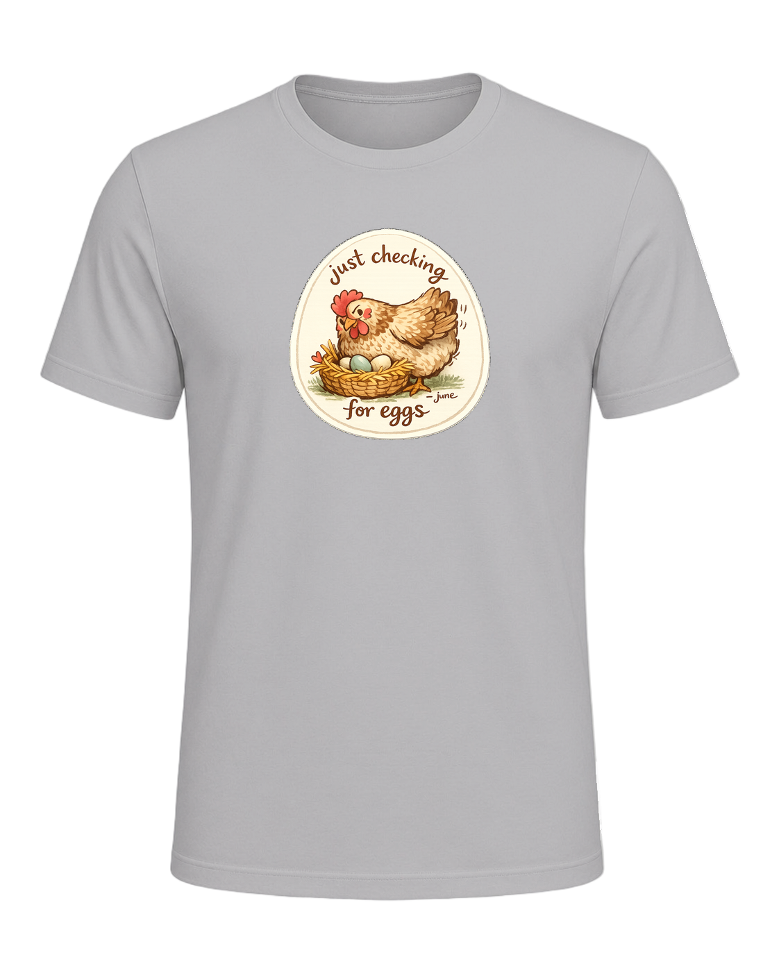 Just Checking For Eggs Tee — Athletic Heather