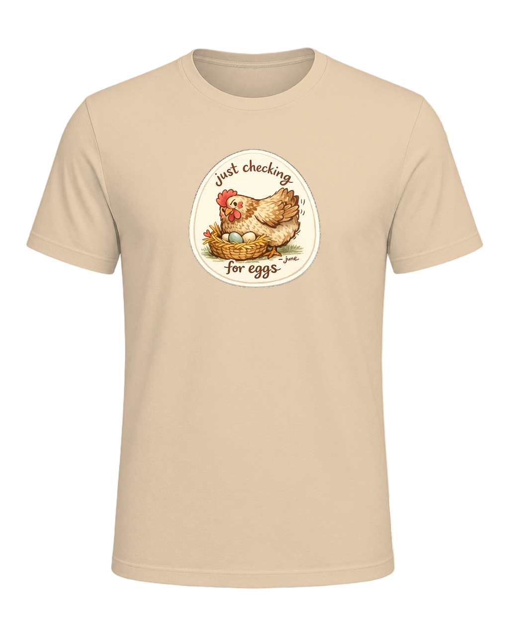 Just Checking For Eggs Tee — Soft Cream
