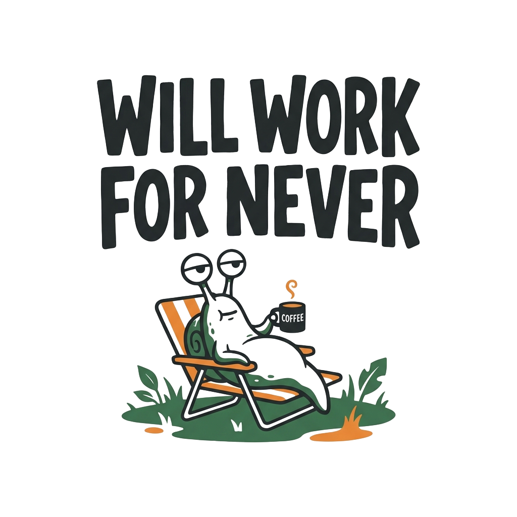 Will work for never