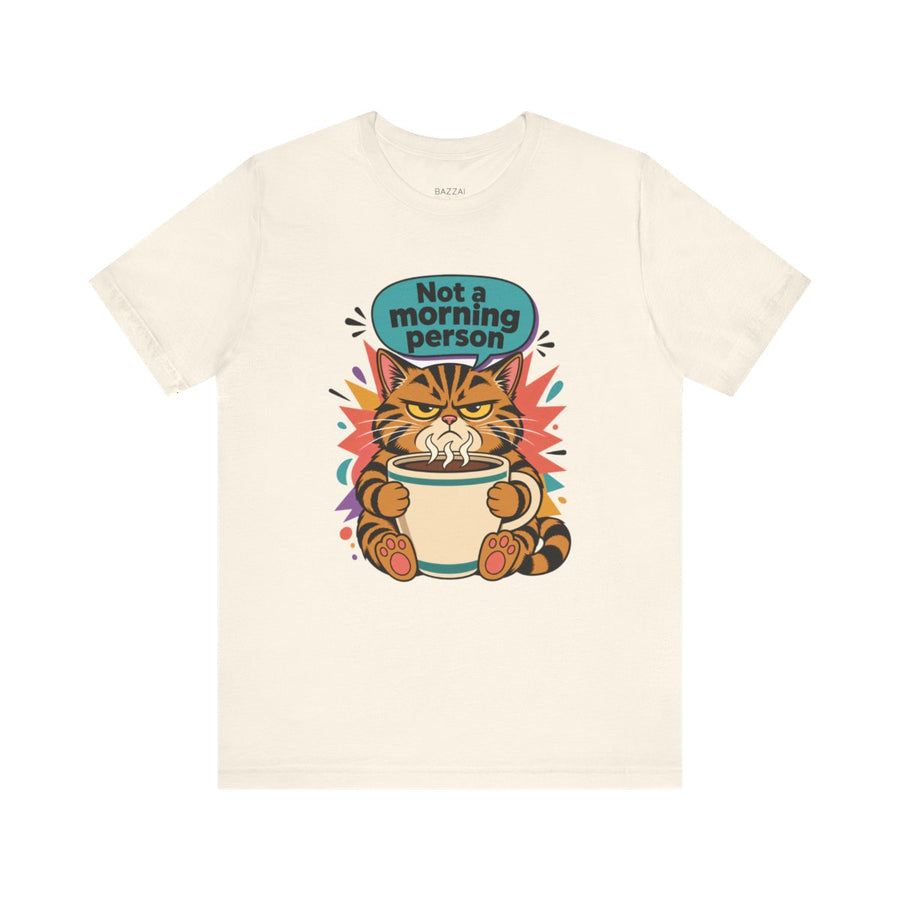 Cat Coffee T-Shirt — Grumpy Before Coffee, Both of Us