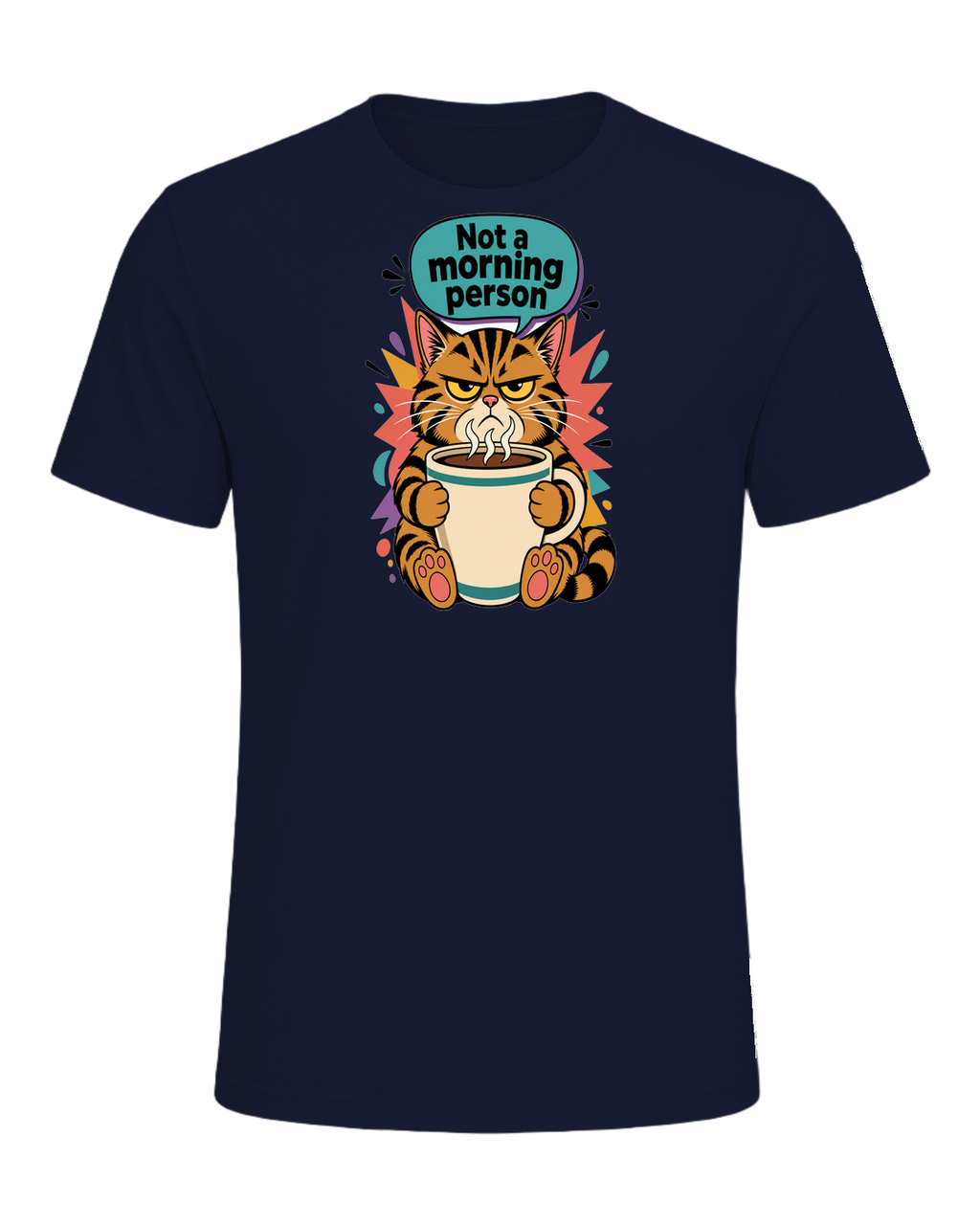 Grumpy Tabby Coffee — Navy