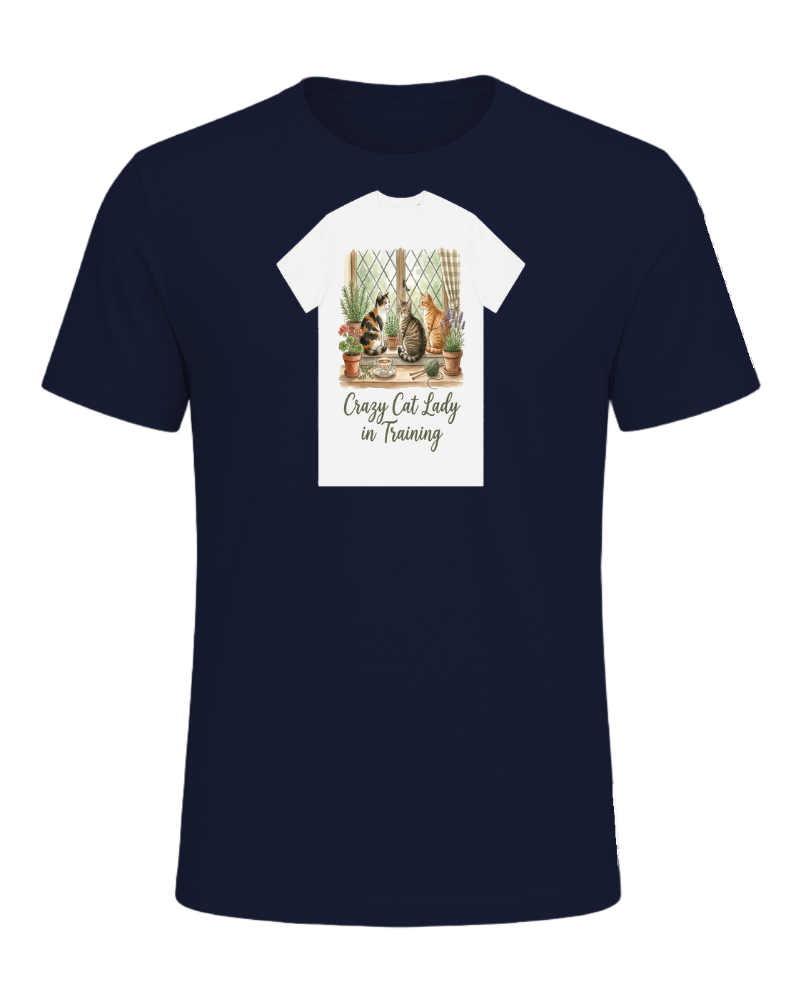 Cat Lady Cottagecore — Navy