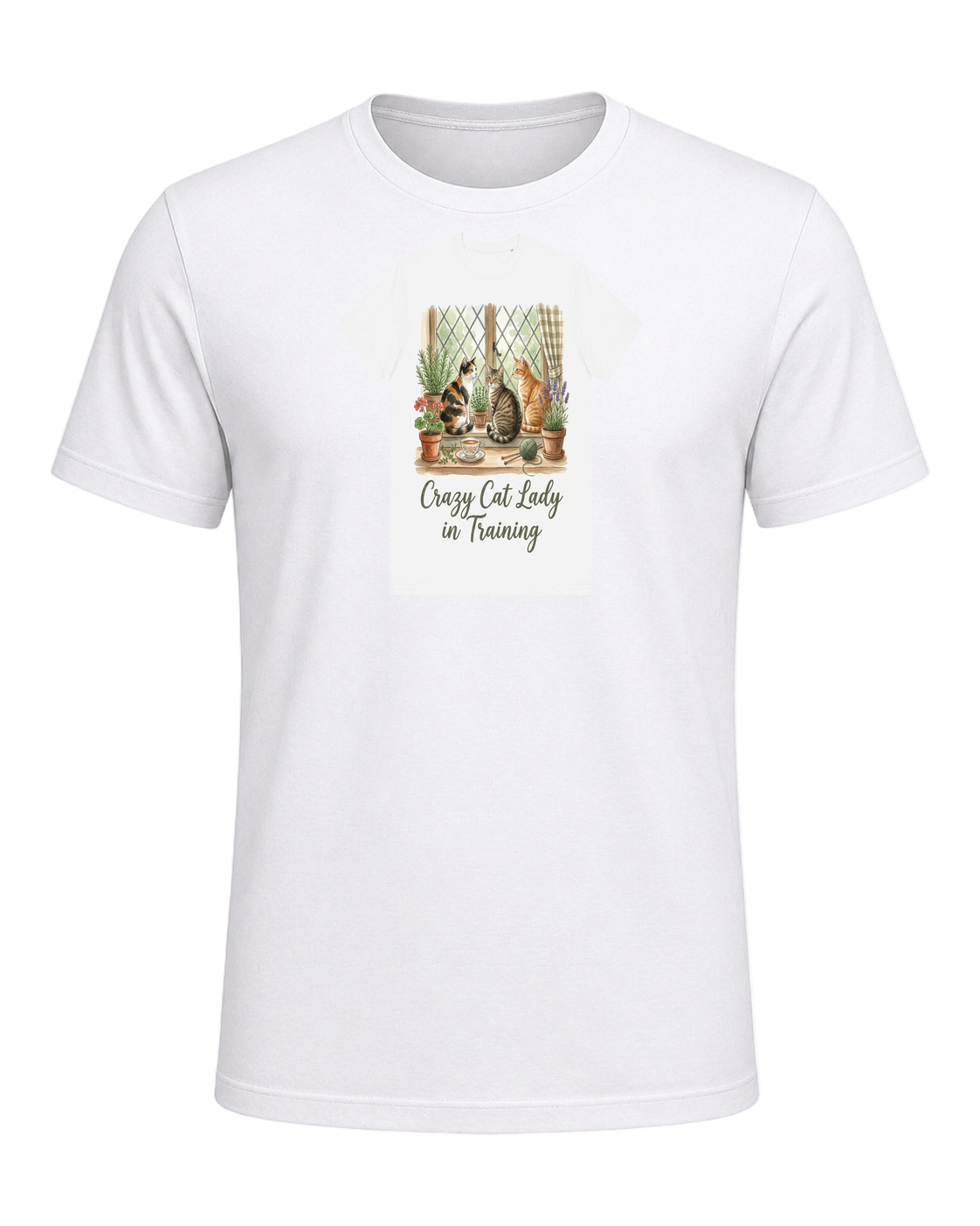Cat Lady Cottagecore — White