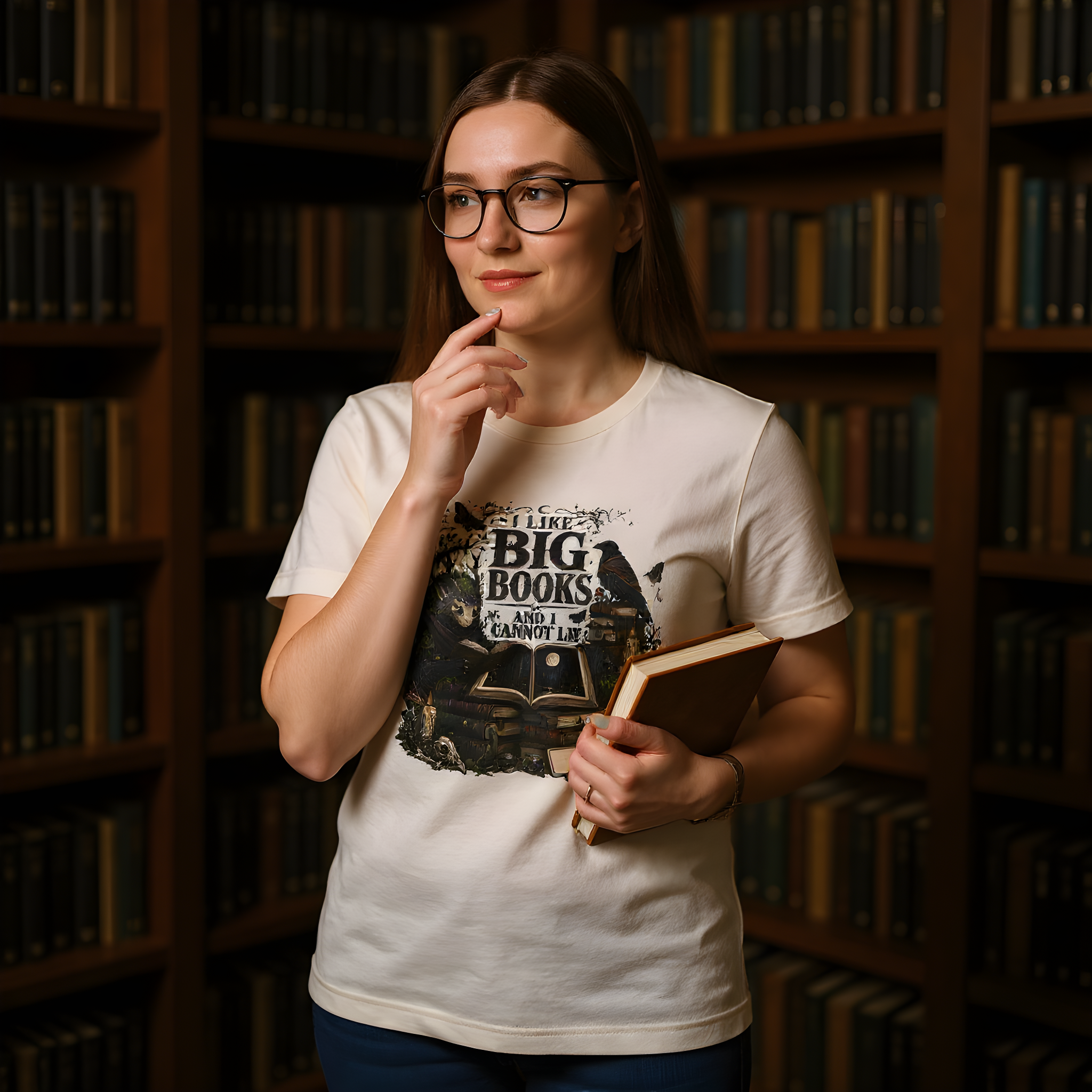 Funny Bookworm T-Shirt — I Like Big Books and I Cannot Lie — books t-shirt design