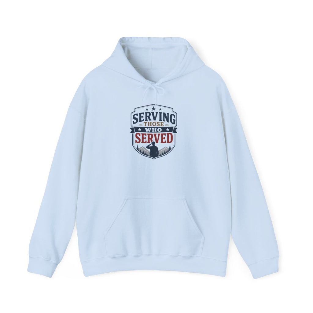 SERVING THOSE WHO SERVED Hoodie — Light Blue