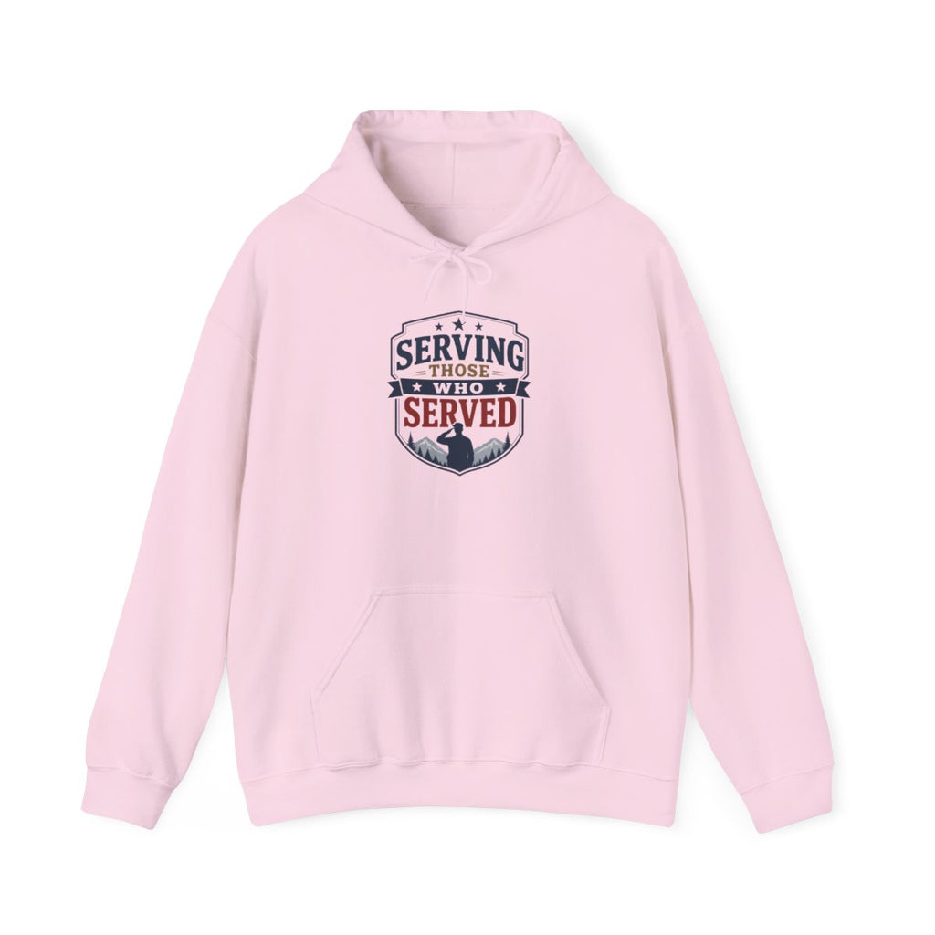 SERVING THOSE WHO SERVED Hoodie — Light Pink