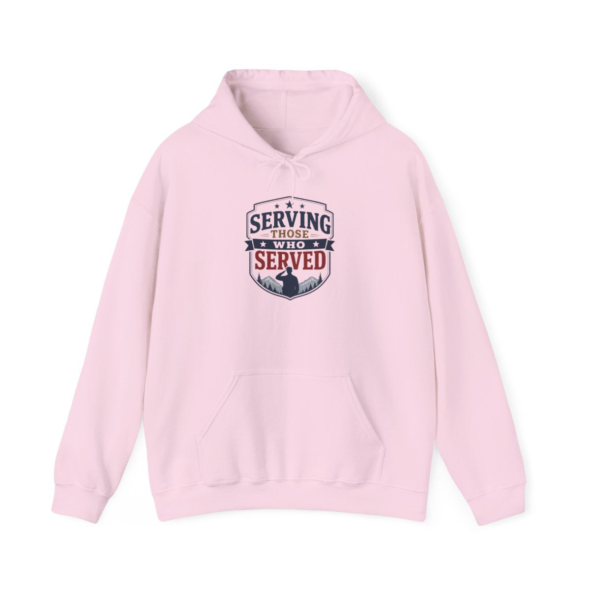 SERVING THOSE WHO SERVED Hoodie — Light Pink