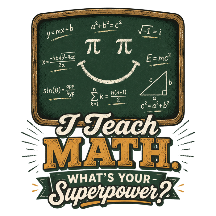 I Teach Math What's Your Superpower - Funny Math Graphic